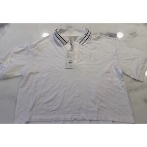New Calia Seamless Tipped Polo Women's Small White